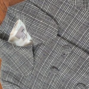 H&M Black and White Pea Coat